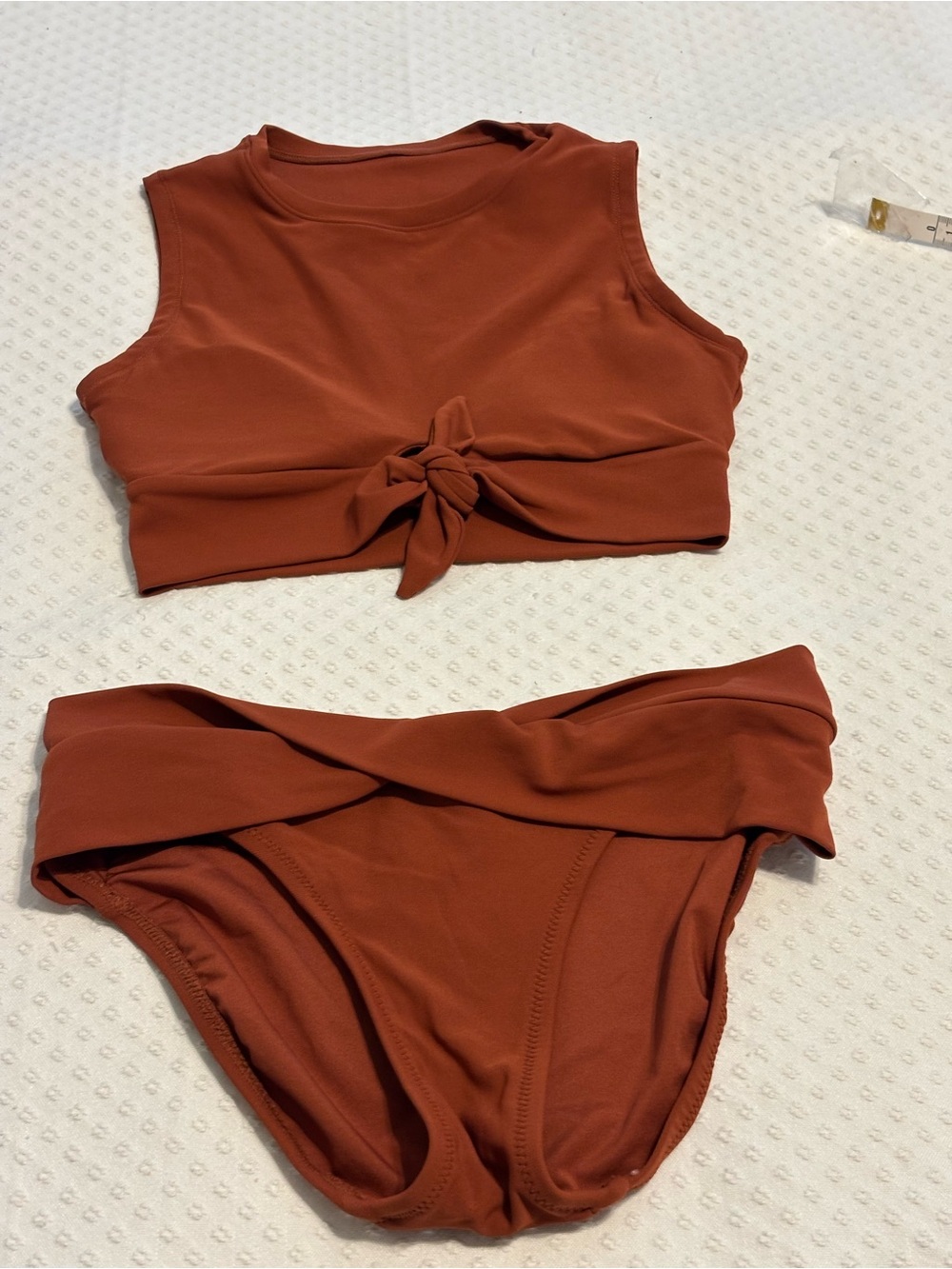 Robin Piccone Rust High-Neck Knot Bikini Set - Picture 2 of 16